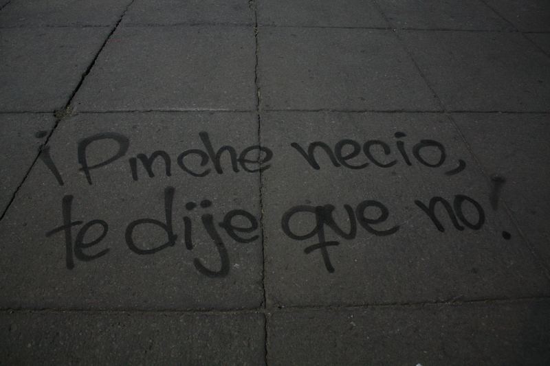¡Pinche necio, te dije que no!