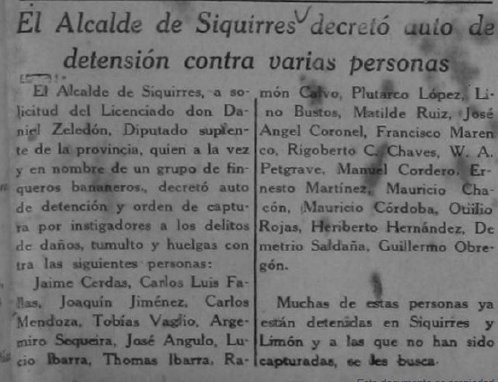 El alcalde de Siquirres decretó detensión contra varias personas.png