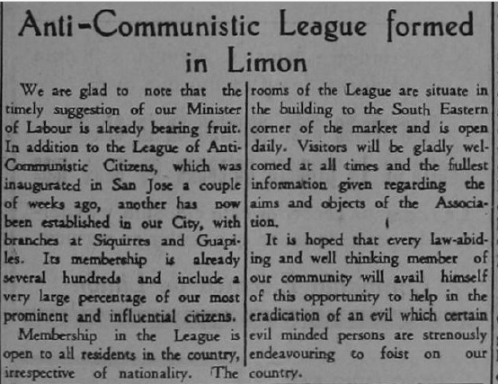 Anti comunistic League Formed in Limon.png