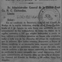 Carta de Fallas a Chittenden
